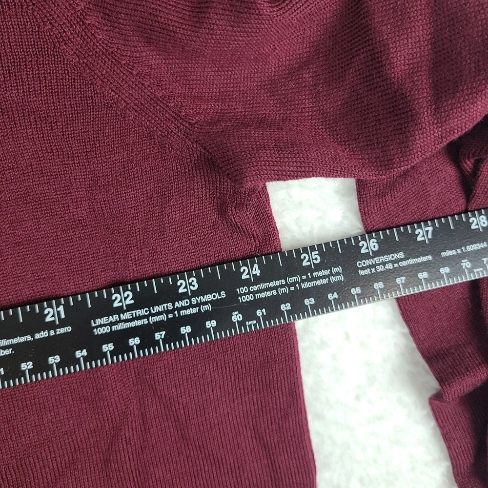 Banana Republic Polo Sweater Mens XL Burgundy Red Merino Wool Sweatshirt NWT NEW